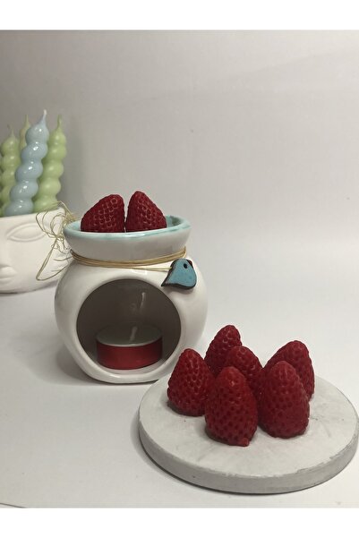 Elif Design 6 ‘ Lı Çilek Buhurdanlık Mumu Buhurdanlık Koku Tableti