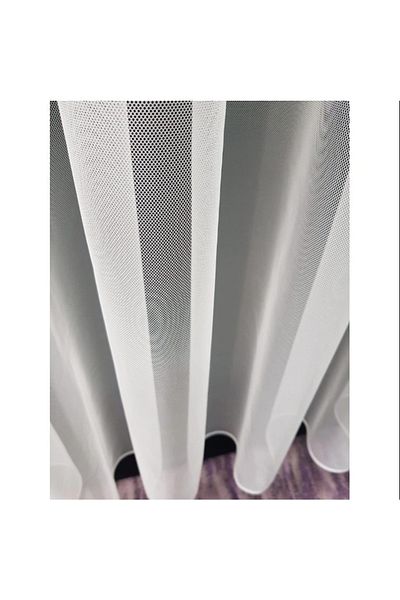 VENARDE CONCEPT Grek Honeycomb Floor - Non-Ironing Tulle Curtain, Close Pleat 1/3