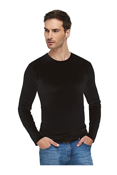LİNOTTİ تي شيرت رجالي بأكمام طويلة ورقبة 0