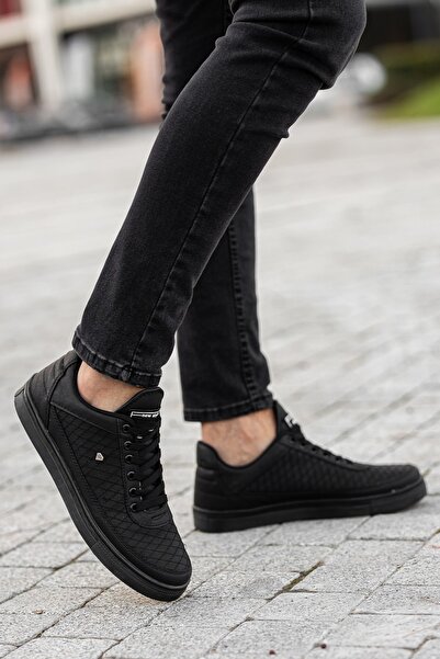 BOUIS Ανδρικά μαύρα καθημερινά κορδόνια από συνθετικό δέρμα αθλητικά παπούτσια με εσωτερική επένδυση από ορθοπεδικά αθλητικά παπούτσια