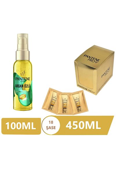 Pantene Hair Care Serum with Argan Oil 100ml + 3Min Hair Care Cream 450ml