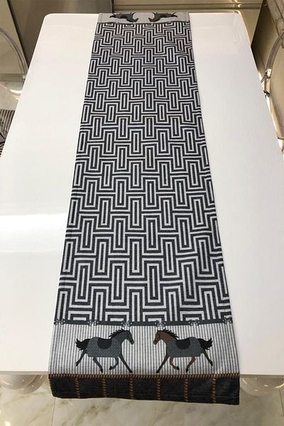 DEKOMOD 40x140cm Woven Stain Resistant Printed Premium Thai Feather Fabric Tablecloth Decorative Runner Washable