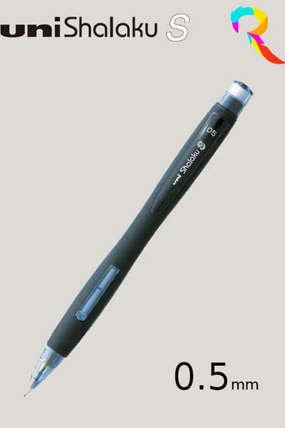 UNİ-BALL Shalaku Black 0.5 Mm Versatil Tip Pen with Side Press Eraser S M5-228