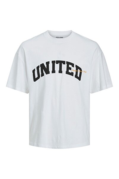 Jack & Jones Jorbrınk Studio Erkek Bisiklet Yaka Tişört Beyaz 12227718