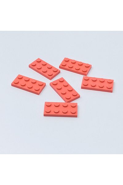 LEGO Original Moc Custom Accessory Creator Plate 2 X 4 Flat Brick Coral 4 Pieces Will Be Sent
