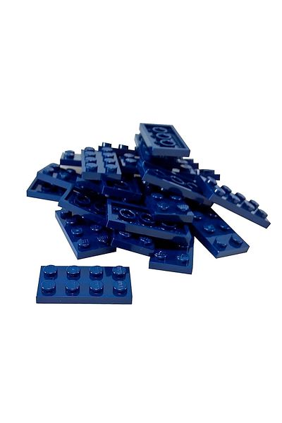 LEGO Original Moc Custom Accessory Creator Plate 2 X 4 Flat Brick Navy Blue 8 Pieces to Ship