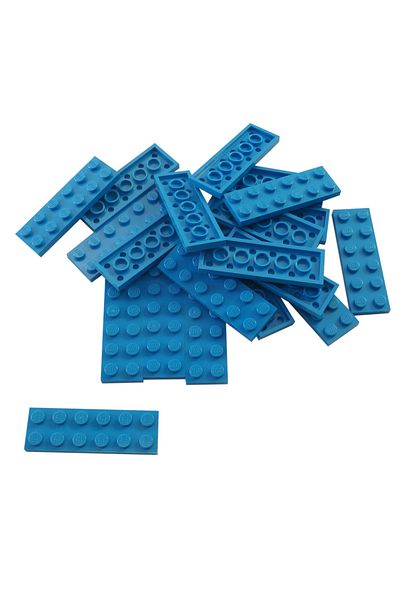LEGO Original Moc Custom Accessory Creator Plate 2 X 6 Flat Brick Dark Azure 5 Pieces to Ship