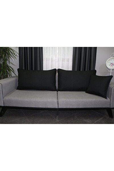 AYPETEKS Black Linen Piping Model Sofa Back Throw Cushion-l Sofa Throw Cushion-sofa/dive Cushion Cover