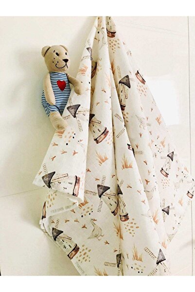 JUNİPERUS 3 Pieces 110x110 Multi-Purpose Muslin Cloth Cover Blanket