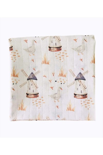 JUNİPERUS 100% Cotton Duck Muslin Throw Blanket