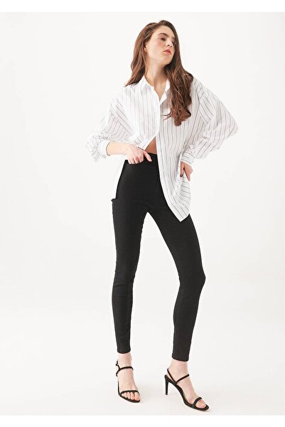 LİMABEL Hireloni Blugi skinny negri și fără decolorare, pantaloni de denim care strâng arată subțiri