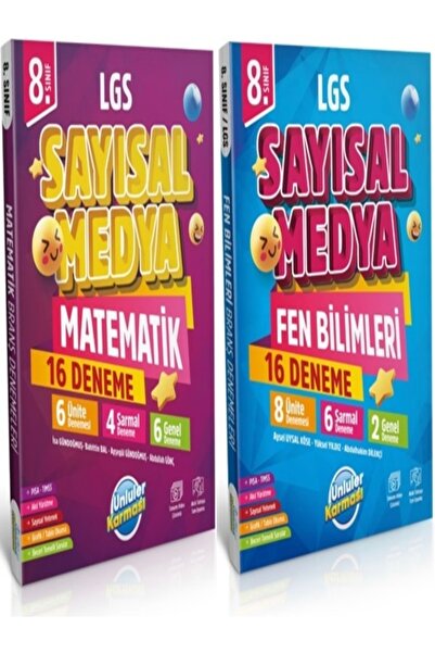 Ünlüler Karması 8. Sınıf Sayısal Medya Lgs Matematik Ve Fen Bilimleri 2'li Set