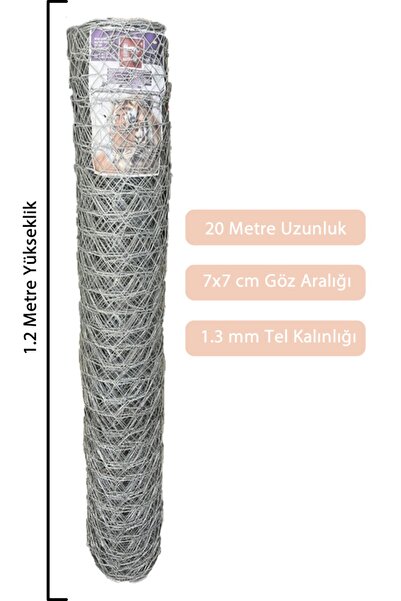 TicaretJet 1,2x20 Metre Bahçe Tel Örgü Bahçe Çiti Bahçe Teli Çevirme Teli 1.3...