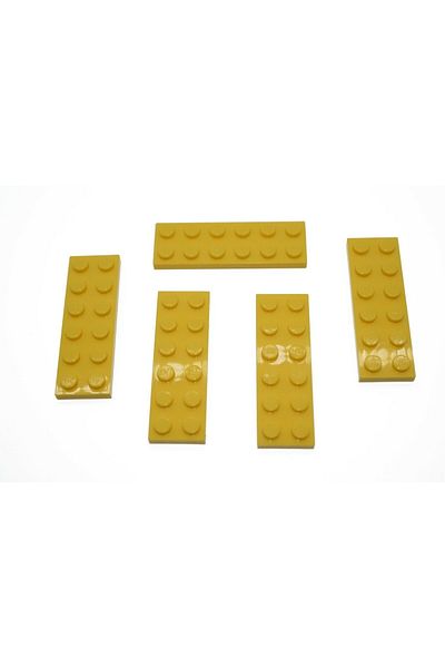 LEGO Original Moc Custom Accessory Creator Plate 2 X 6 Flat Brick Yellow 4 Pieces Will Be Sent