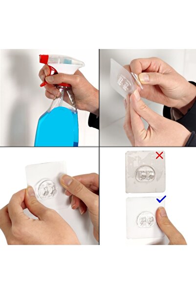 Teknotel Yapışkanlı Iki Katlı Kancalı Banyo Rafı Saten St308