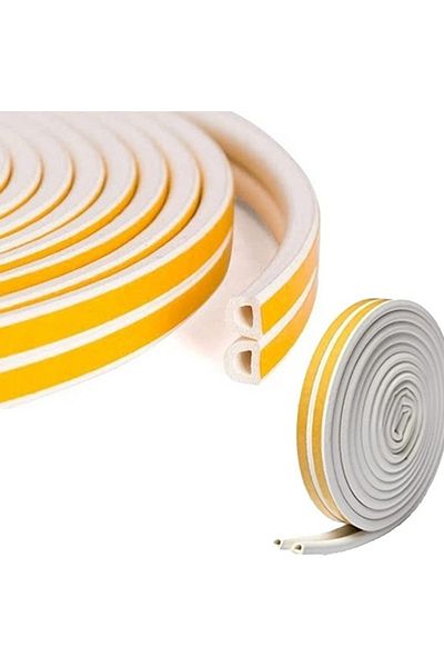 Adilon Door And Window Insulation Tape - White With Wick Rubber 3 X 2 = 6 meters