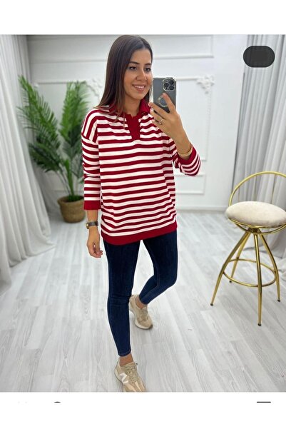 sasso young Смугаста поло з коміром, трикотажна софт-блуза