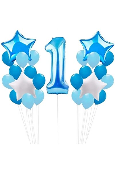 DÜVENCİ TİCARET 1 Yaş Balon Set Mavi