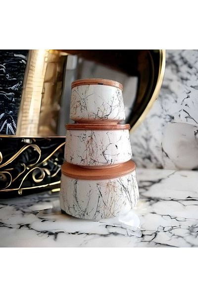 ariana sytle 3-Piece Vacuum Ceramic Storage Container