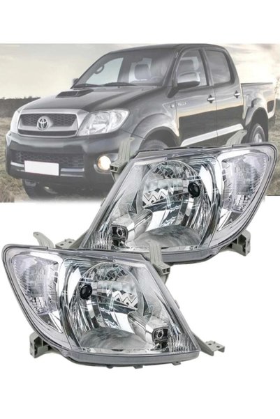 Genel Markalar Toyota Hilux Vigo Sağ + Sol Ön Far Takımı Beyaz Sinyal 2008--2011