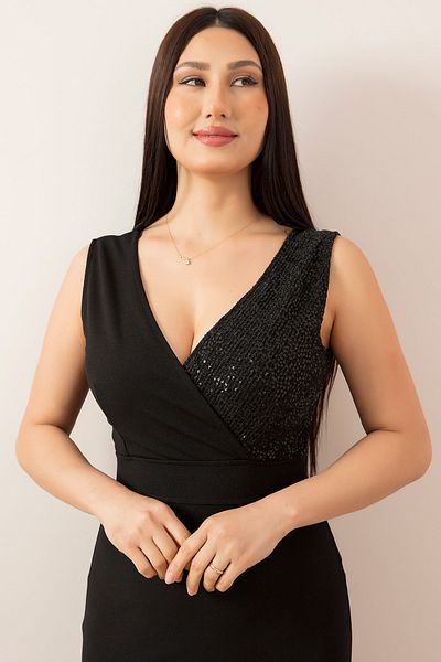 PULLIMM Double Breasted Collar Skirt Flounces Short Evening Dress 13344