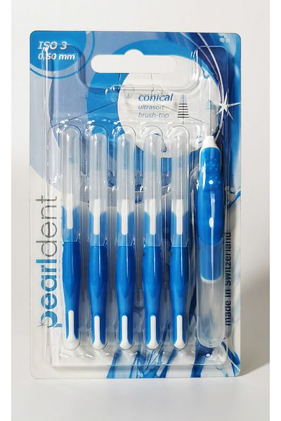 Pearldent ISO 3 Conical - 0.50 mm Covered Interface Brush Set of 6