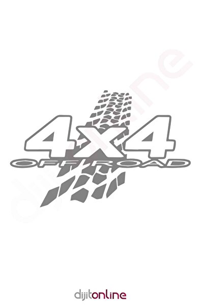 Dijitonline Off Road Sticker Lastik Izi Oto Araba Sticker 40x26cm