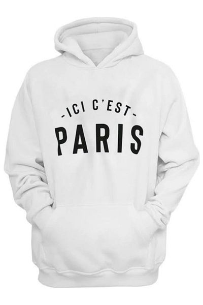 by joker Λευκό φούτερ με κουκούλα Unisex Plus Size