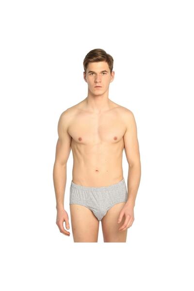 Seher Yıldızı Men's Gray XL Combed Cotton Combed Set of 4