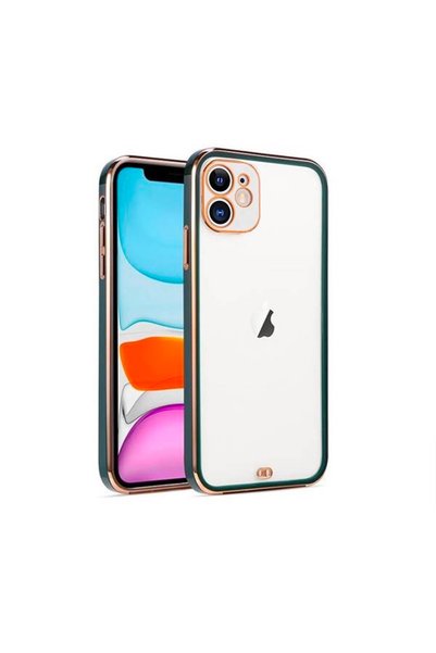 Ally Mobile حافظة آيفون 12 ميني 5.4 بوصة بإطار ذهبي مع واقي كاميرا