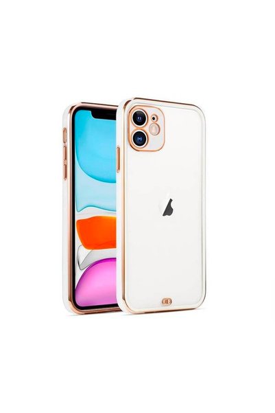 Ally Mobile حافظة آيفون 12 ميني 5.4 بوصة بإطار ذهبي مع واقي كاميرا