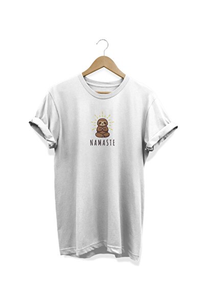 WİDİ Namaste Štampano bela T-shirt