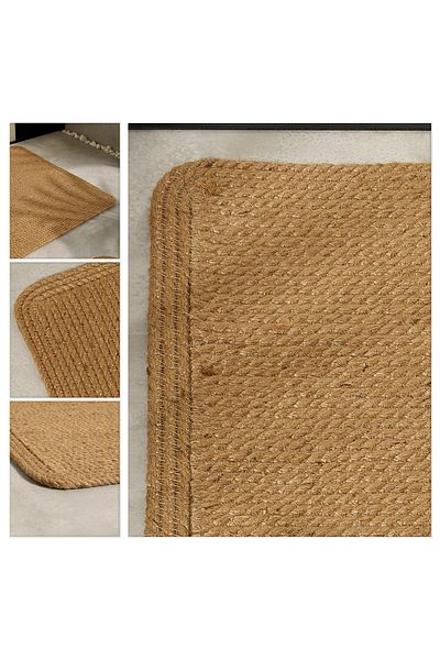 Ocean Home Textile Jute Rope Multi-Purpose Decorative Interior Exterior Door Mat 72x51.5