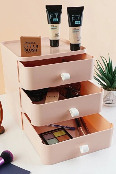 NATURAWİN 3 Katlı Çekmece Masaüstü Organizer – Makyaj Takı Aksesuar Düzenleyi...