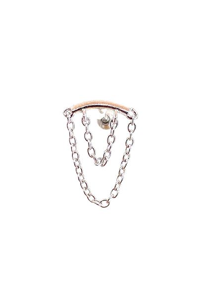 La femme by begum Neck Bow Flat Silver Silver Piercing, Flat, Helix, Tragus Piercing