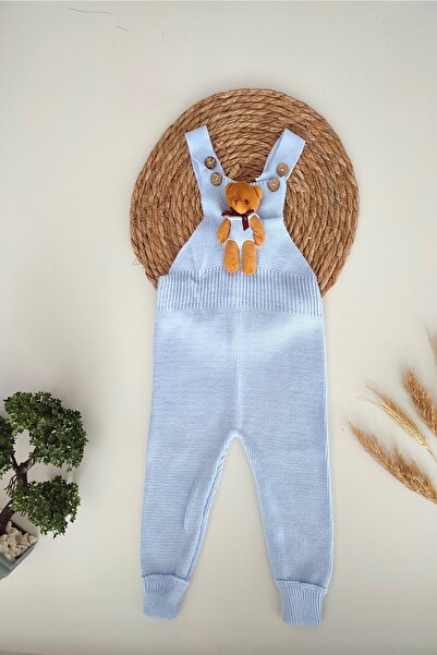 dubi baby Recos Mavi Ayıcıklı Triko Bebek Slopet