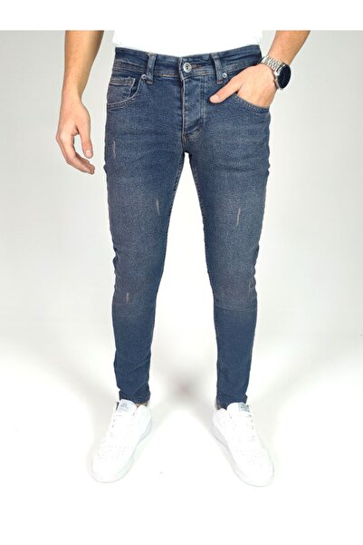 jean black Blugi bărbați Skinny Fit Lycra Maro Tinted Blue Nails