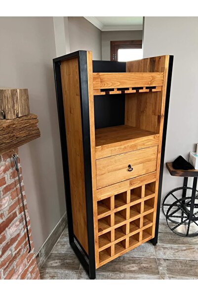 mywoodteks Ahşap Bar Dolabı, Şaraplık, Alkol Dolabı