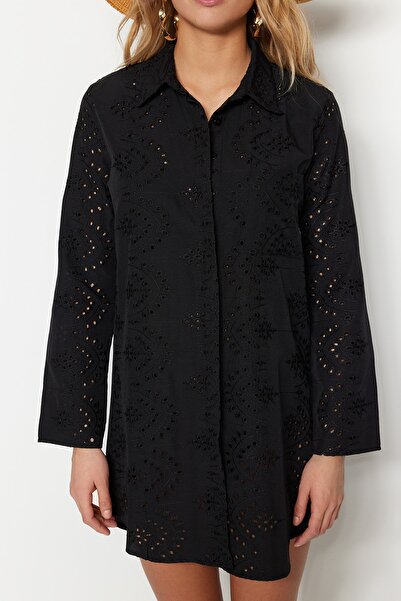 Trendyol Collection Black Woven Shirt TBESS21GO1130