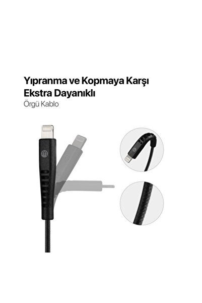 Mojue by ttec Ekstra Dayanıklı ve Uzun 300cm USB-A - iPhone Lightning 2A Şarj Kablosu