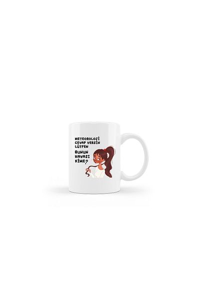 GünayStore Meteorology Reply Please Whose Weather Is This For? Text Printed Mug