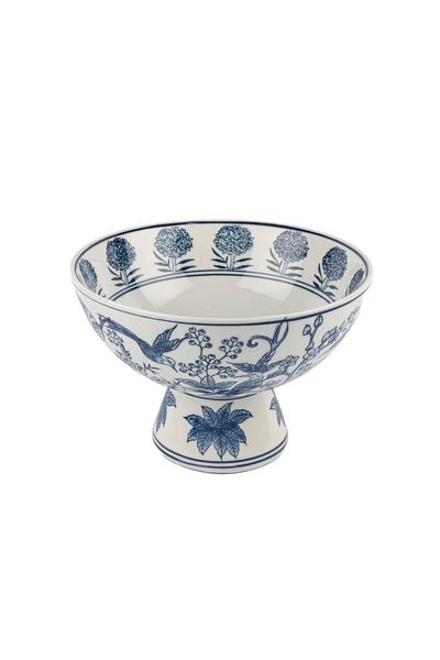 Mikasa Moor Blue Floral Ceramic Decorative Bowl 23x16cm