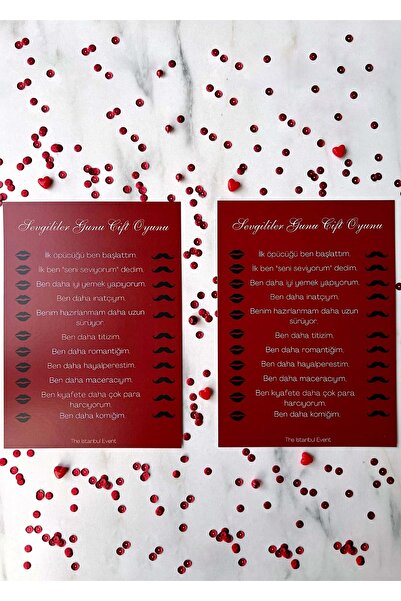 The Istanbul Event مجموعة بطاقات ألعاب للأزواج مكونة من قطعتين لعيد الحب