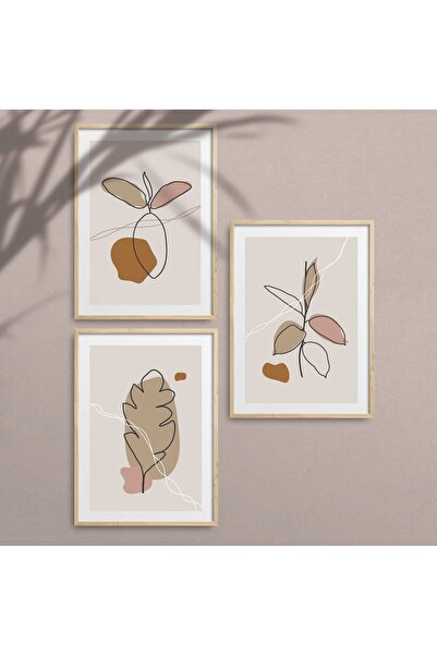 HOMEPACK Set od 3 slika u prirodnom drvenom okviru Hpn014