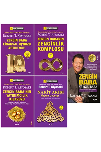 Alfa Yayınları Robert T. Kiyosaki 5 Kitap Set - Zengin Baba Yoksul Baba