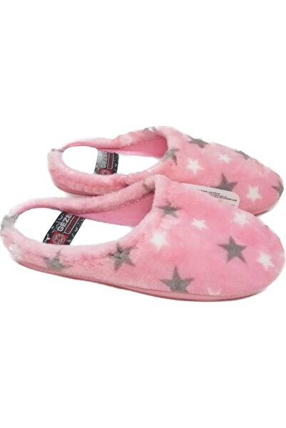 GEZER Kadın Yumuşak Peluş Pembe Ev Terliği