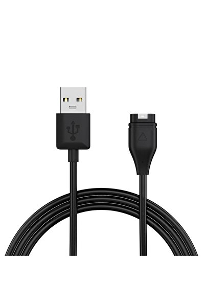 Microsonic Garmin Fenix 6x Pro Solar Manyetik Usb Şarj Kablosu Siyah
