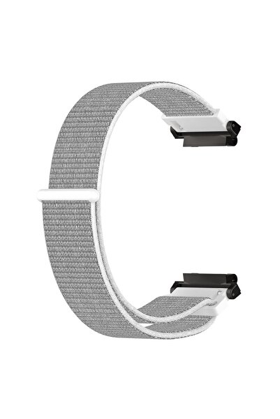 Microsonic Amazfit T-rex 2 Hasırlı Kordon Woven Sport Loop Beyaz