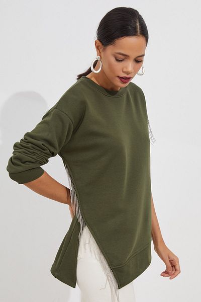 Cool & Sexy Sweatshirt - Khaki - Relaxed Fit