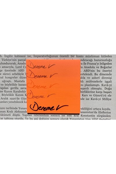 Maxx Renkli Şeffaf Post-it (turuncu)